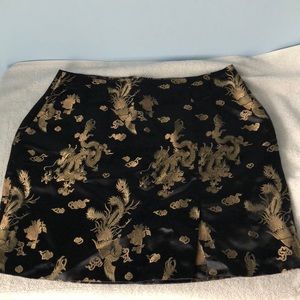 Dragon print mini skirt